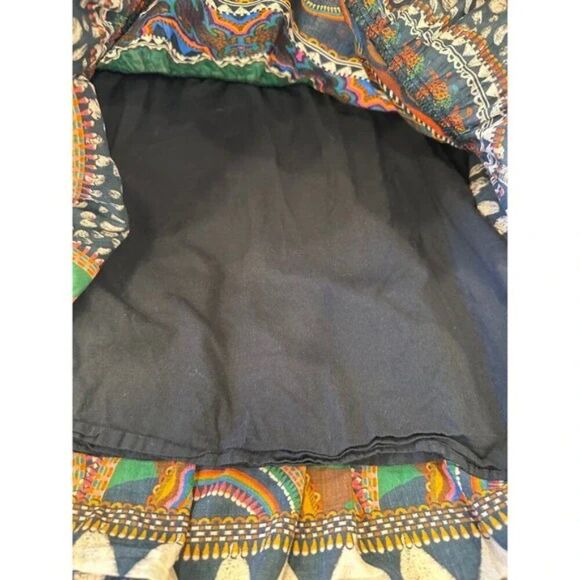 Anthropologie FARM Rio tribal tiger print Multicolor V-Neck Tunic Mini Dress XS - Picture 6 of 9